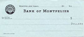 Old check from Bank of Montpelier