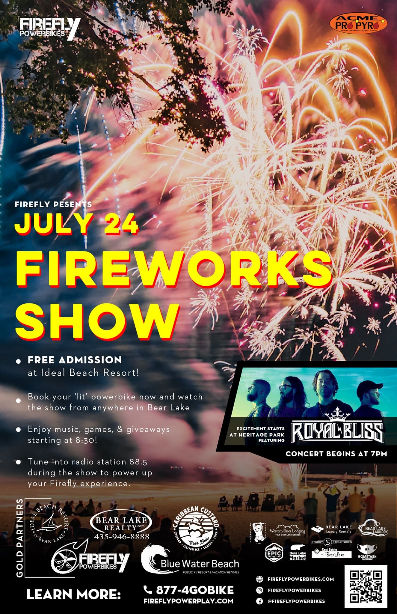 Royal Bliss Concert and 24th of July Fireworks