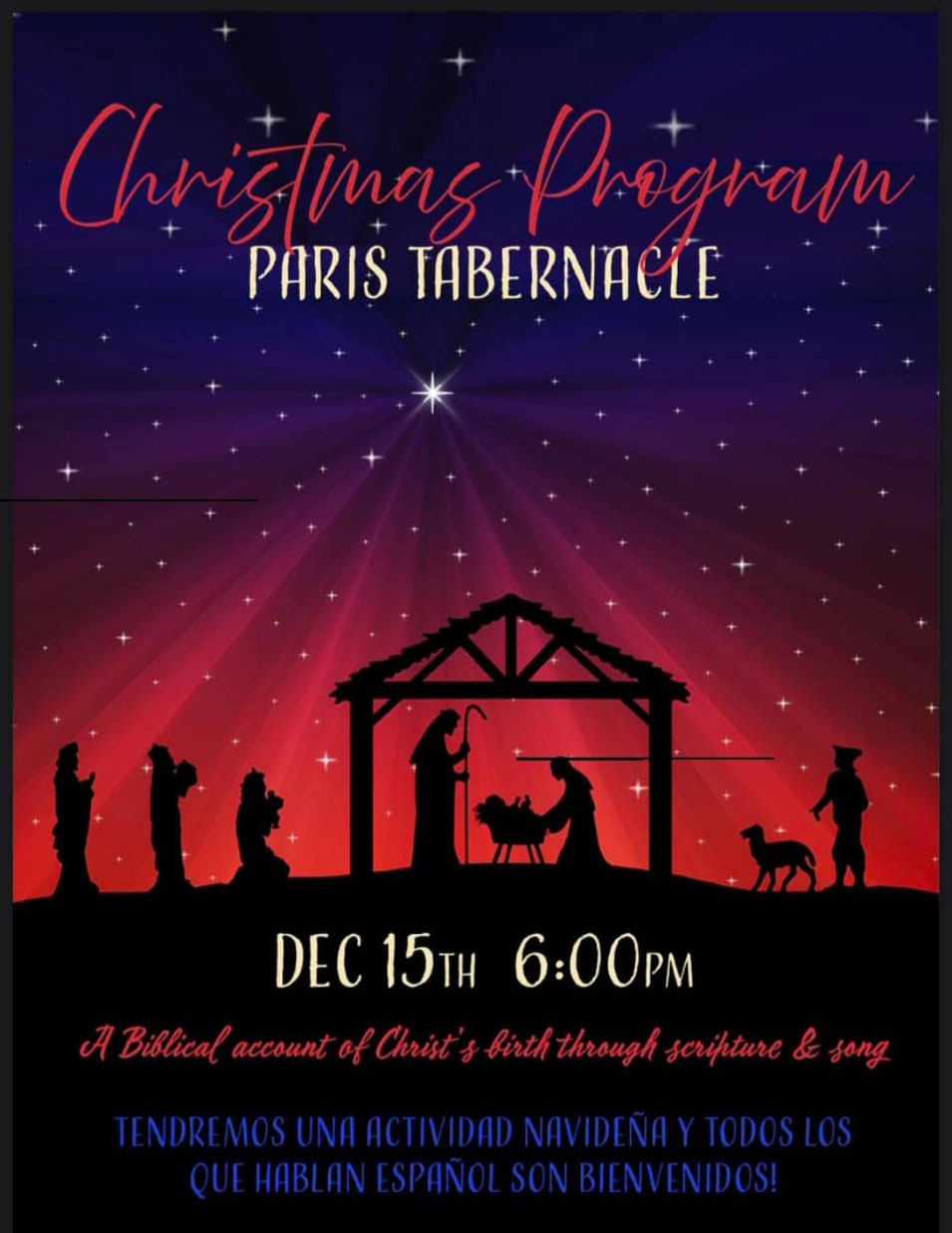 Paris Tabernacle Christmas Program Paris Idaho