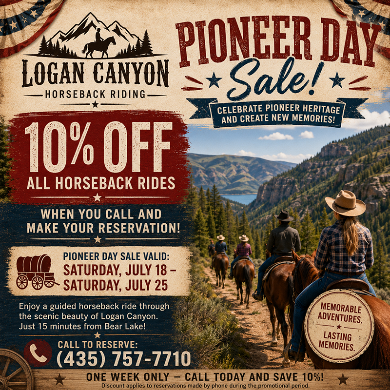 Horseback Riding Hot Deal - Logan Canyon Utah