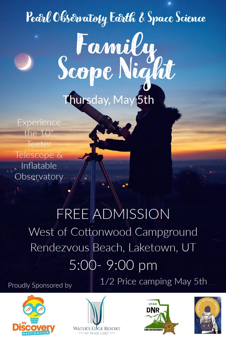 Family Scope Night at Rendezvous Beach flyer