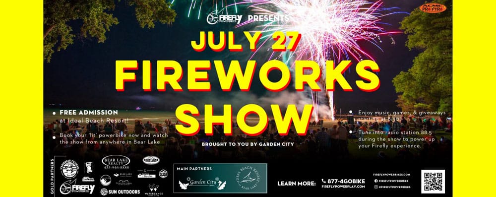 Firefly Fireworks Show in Garden City Utah