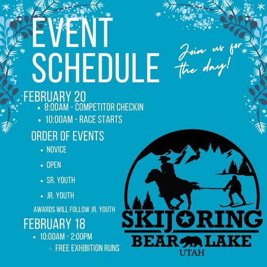 Skijoring Bear Lake event flyer