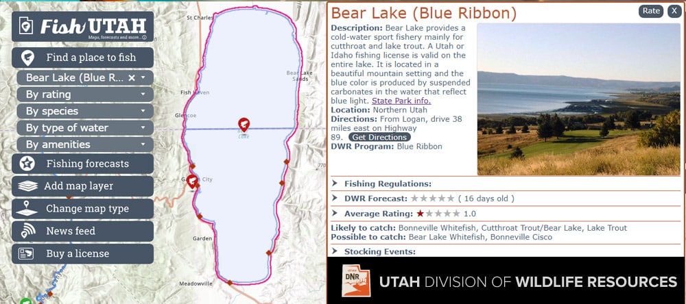 Utah Division of Wildlife Services Fishing LIcences